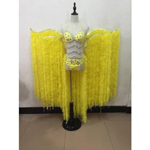 Feather clothing Stage performance catwalk carnival Headdress flower pubs party Mens wear womens clothing