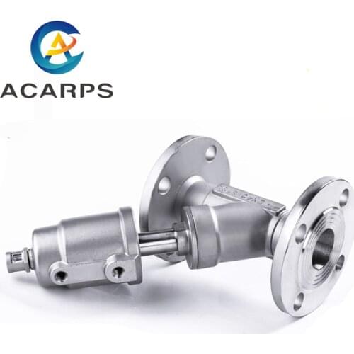 1/2" Stainless Steel Pneumatic Flanged Angle Seat Valve Y Type Steam Angle Seat Valve