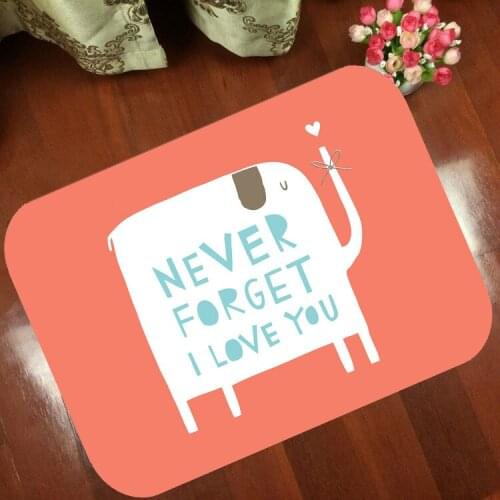 Mats Anti Slip Floor Mat Fashion cartoon Elephant animal Carpet Printed Pattern Carpet Rug for Bathroom Door Living Room