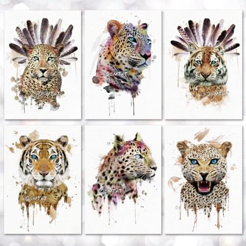 Waterproof Temporary Tattoo Sticker Wild style tiger leopard pattern tattoo Water Transfer body art fake tattoo for women men