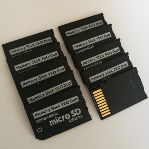 20PCS tf to ms Convertor High Speed For PSP Memory Stick Pro Duo MicroSD TO MS Card Adapter Compatiable For 128GB /13M