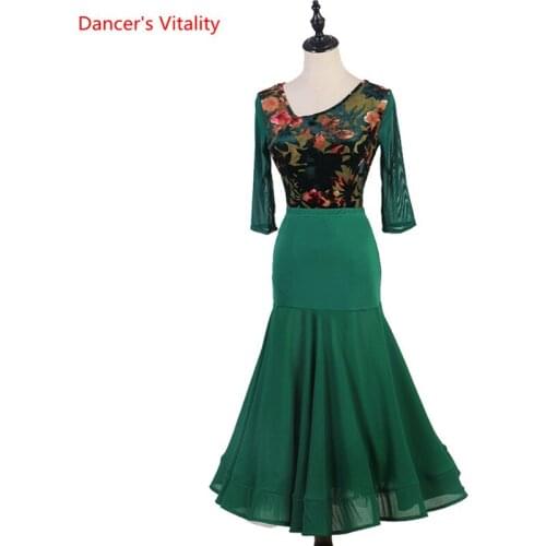 Latin Dance Skirt Female Child elegant Dress Practice Clothes New Adult Professional Custom Temperament Competition Clothing