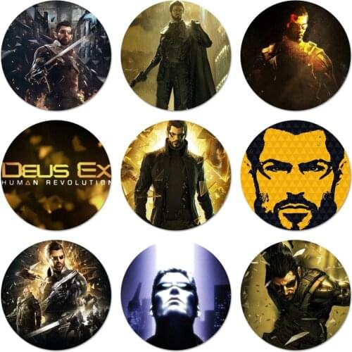 58mm Deus Ex Icons Pins Badge Decoration Brooches Metal Badges For Clothes Backpack Decoration