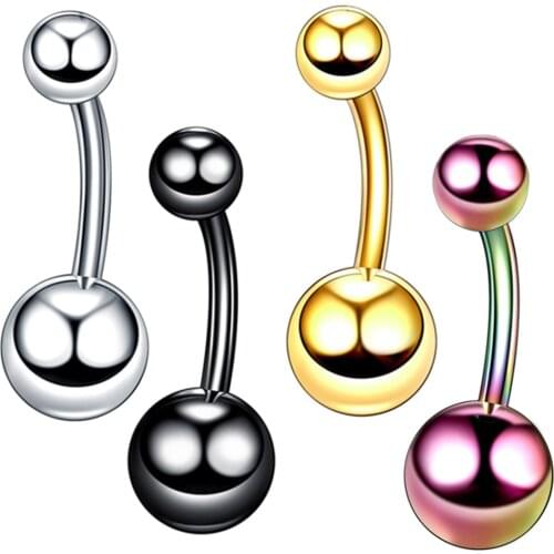 1pc Stainless steel belly button ring 316 anti-allergic medical titanium steel belly button nail