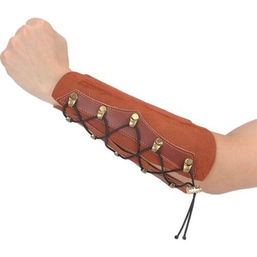 1PCS NewTraditional Cow Leather Arm Restraint Protector Guard pull Bow Arm for Shooting Barcer Hunting Archery Accessory