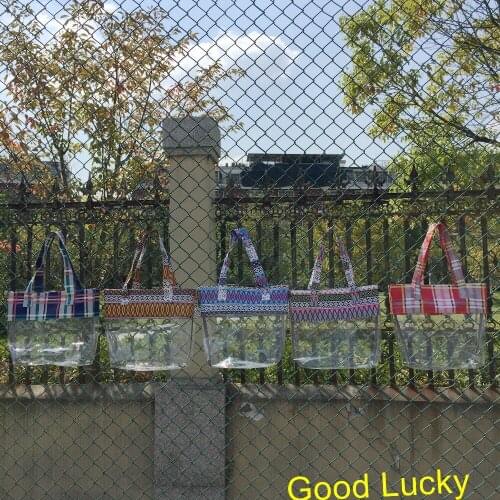 30pcs/lot Wholesale new style cheap beautiful ladies pvc clear handbags new summer pvc tote bag clear beach bag