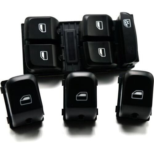4Pcs / set FREE SHIPPING NEW WINDOW CONTROL SWITCH PANEL FOR AUDI A4 A5 Q5 2007-2012 8KD 959 855 8KD959855A 8KD959851