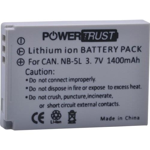 1x 1400mAh NB-5L NB 5L NB5L Camera Battery For Canon S110 SX200 SX210 SX220 SX230 IS HS IXUS 850 870 800 860 990 SD 950 970