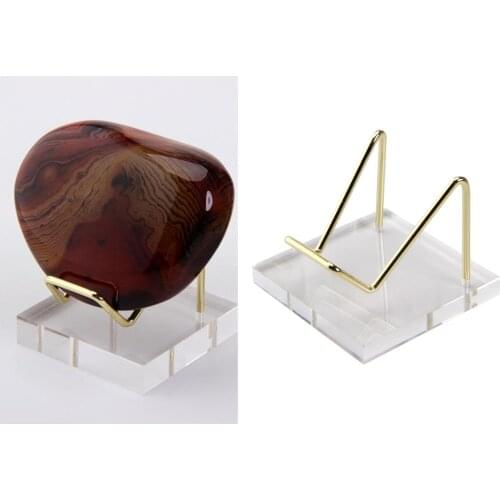 Acrylic Display Stand Square Base Holder for Fossils, Minerals, Rocks, and Collectibles, Stable and Durable
