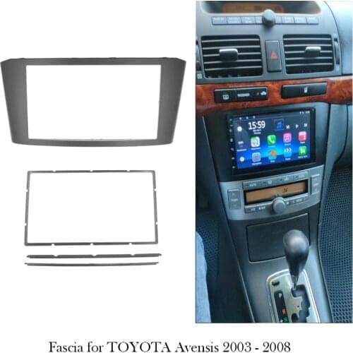 2 Din Car Adapter Radio Fascia For TOYOTA Avensis 2003 - 2008 DVD Stereo Frame Mount Dash Installation Bezel Trim Kit