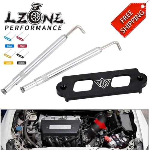 Free Shipping - Battery Tie Down Kit Hold Down Rod With Stainless Tray Hooks For Honda Civic / CRX S2000 For Acura Integra RSX