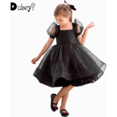 Black Ball Gown Dress Girl Party Dress Elegant Prom Dresses Girls Dresses Fluffy Dresses for Baby Girl Kids Fashion Dress