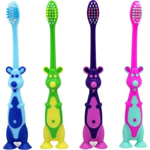 1 Pcs Cute Cartoon Toothbrush for Children Bamboo Charcoal Short Handle Childrens Toothbrush Baby Teeth Care