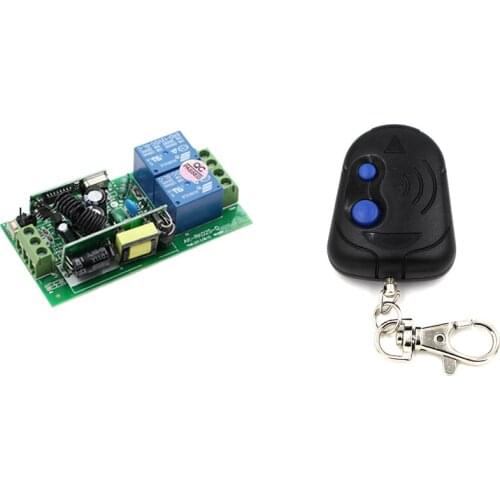 Hot Sale 1000W AC85V 110V 220V 250V 2CH Wireless Remote Lighting Switch Wide Voltage Receiver & Transmitter Radio Remote Switch