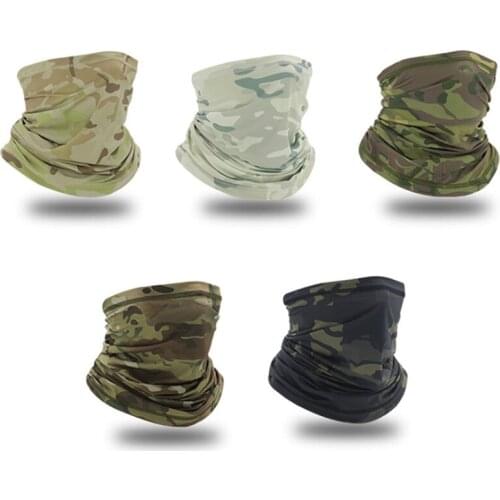 Camouflage Neck Gaiter Cover Tube Half Face Bandanas Military Army Cycling Hunting Hiking Camping Sports Scarf Tactical Scarves