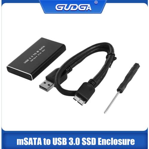 MSATA To USB 3.0 SSD Enclosure External HD Hard Drive Disk Box Storage Case Adapter For KingSpec Kingdian mSATA SSD 30*50mm