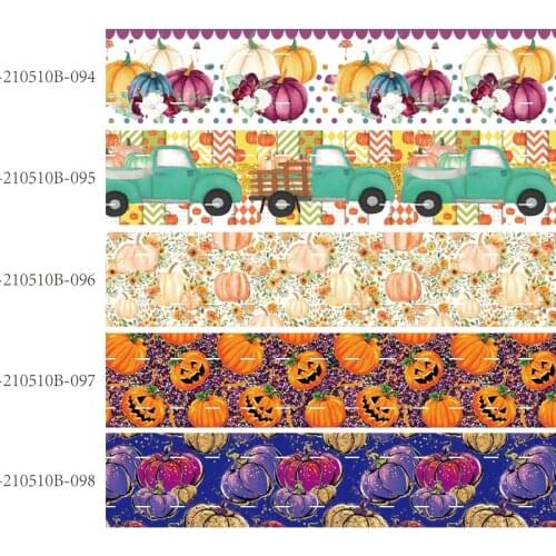 FLRARIBBONS 22mm 38mm 75mm fall pumpkin printed ribbon