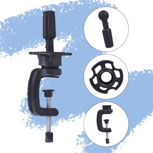 Hairdressing Mannequin Training Head Drying Wig Holder Stand C-Clamps Black