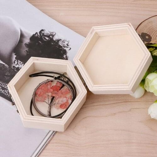 Polygon Wooden Jewelry Box Makeup Organizer Crafts Storage Case Exquisite Desk Sundries Storage Box Handicraft Organizador Box