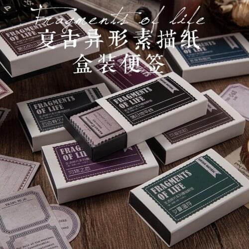 Moking Vintage Retro Life Fragment Memo Pad Diy Material Paper Journal Scrapbooking Notepad Retail