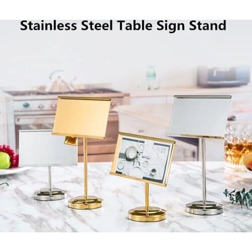 Table Number Sign Holders Stand Mini Place Cards Holder Metal Photo Picture Holders For Centerpieces, Wedding, Party, Birthday