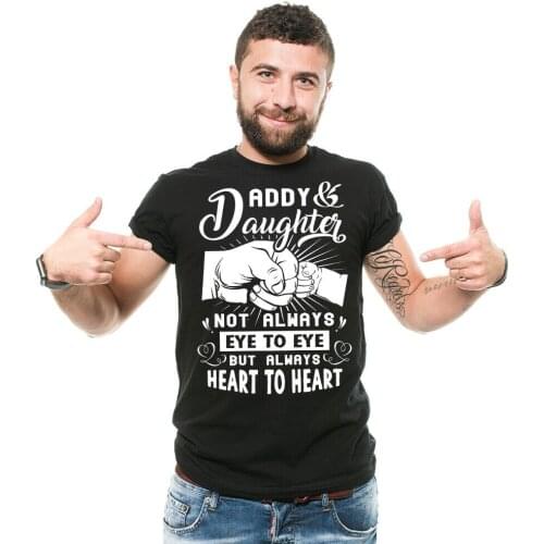 Fathers Day T shirt Gift for Dad Birthday Gift Daddy and Daughter Tshirt men New Cool Streetwear Top Cotton Camisetas Euro Size