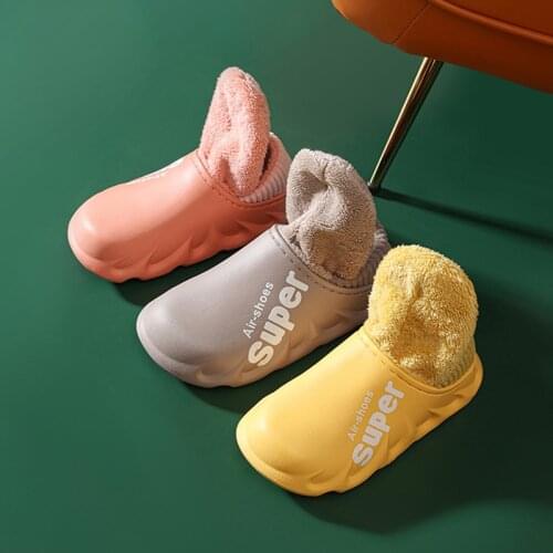 2021 New Winter Slippers Warm Women Shoes Waterproof Couples Non-Slip Plush Cotton Indoor Outdoor Home Autumn Spring Shoes