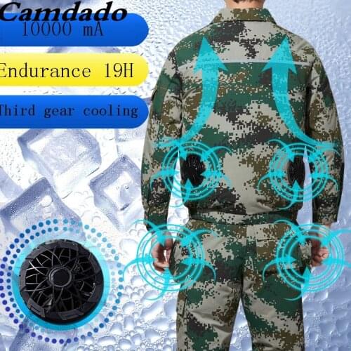 Summer Cooling Clothing Air conditioning Suits USB Fan Smart Charging Men Women Outdoor Hiking Breathable Cool Jacket Pants Suit