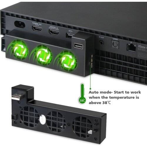 Cooling Fan Cooler Control External Speed with Extra USB Port 5V 1A 3 Fans Turbo Temperature Control For Xbox One X Console