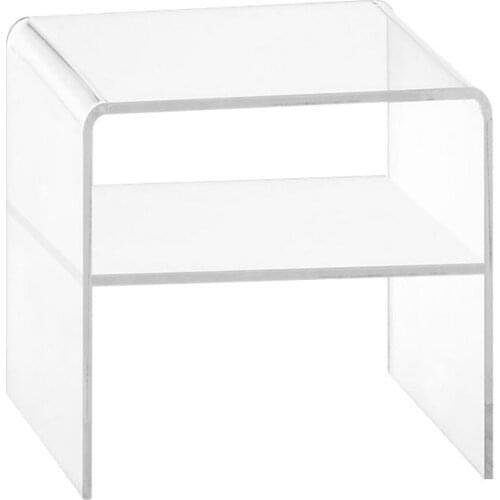 New Modern Evka Transparent Acrylic Side Coffee table Wide coffe table table basse