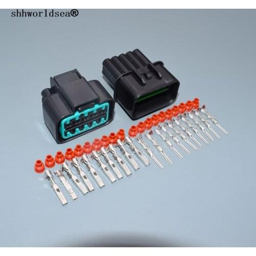 Shhworldsea 2/5/10/30/100sets 10 pin 2.2mm Automotive Connector Female Male Waterproof Auto Plug PB625-10027 PB621-10020