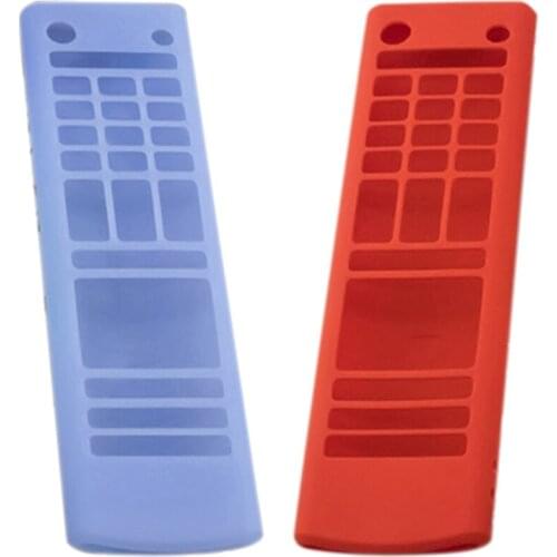 2x Silicone Case for LG Smart TV Remote Control AKB75095307 AKB74915305 Shockproof Holder Cover Red & Luminous Blue