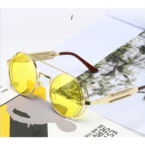 2021 New fashion Arrival Sunglasses Vintage Style Steampunk Goggles Welding Punk Glasses Cosplay Brand Designer Five Colors Lens
