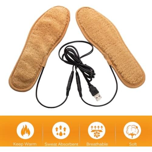 USB Electric Heating Foot Insole USB Warm Foot Warmer Charging Heating Insole Without Battery For Outdoor Skiing Hunting Camping