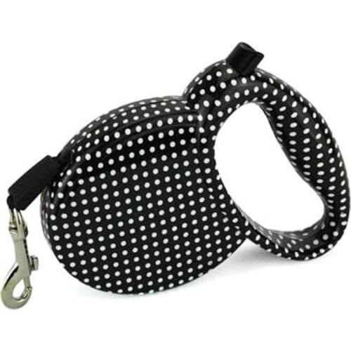 3M 25KG Pet Small Dogs Lead Retractable Leash Polka Dot Pattern Dogs Leads
