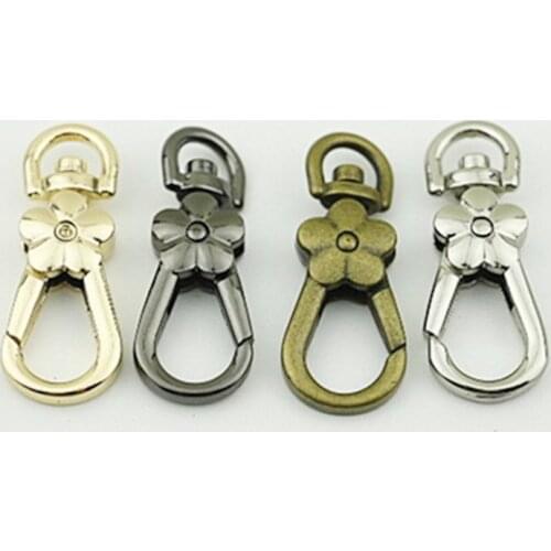 10 Pieces 1.8*4.5 CM Luggage Accessories High-End Key Hooks Hanging Buckle Plum Blossom Dog Clip Buckle Fat Leather Accessories