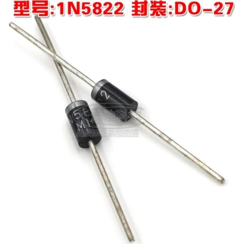 25Pcs/Lot/ 1N5822 DO-27 IN5822 Schottky Diode 3A 40V DIP