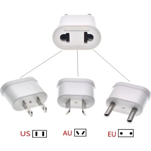 4.8mm US USA EU EURO Europe Travel Power Schuko Plug Adapter Charger Converter USA converter AC Outlet Electrical Socket
