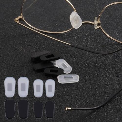 5 Pairs/Lot Inserted Square Silicone Airbag Soft Nose Pads On Glasses Slot Glasses Accessories For Adults Kids Universal