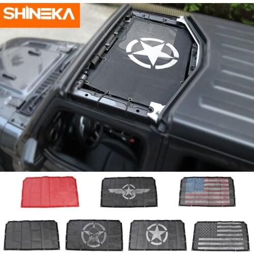SHINEKA Car Cover for jeep wrangler jl 2018+ accessories Roof Anti UV Sun Protection Mesh Net for Jeep JL Wrangler Accessories