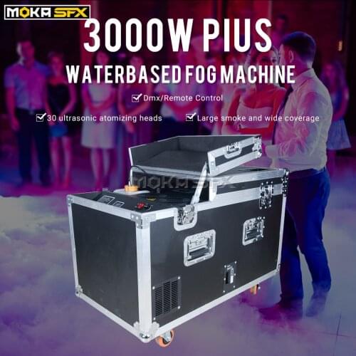 Big Power 3000w WaterBase Fog Machine Dry Ice Effect Low Lying DJ Water Fog Haze 2 Big Water Tanks Smoke Machine with outlet