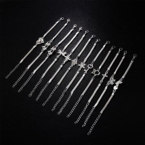 2021 Fashion Men Women Charm Infinity Love Heart Stainless Steel Adjustable Chain Bracelet