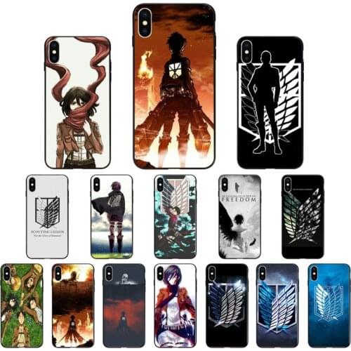 Anime Japanese attack on Titan Phone Case Cover For Apple iPhone 11 8 7 6 6S Plus X XS MAX 5 5S SE XR 11 pro Cover Mobile Cover