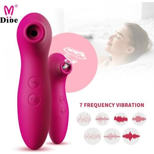 DIBE Strong sucking vibrating Stimulator Silicone waterproof G-spot Vibrator Clitoris Vagina vibration adult Sex Toys for woman