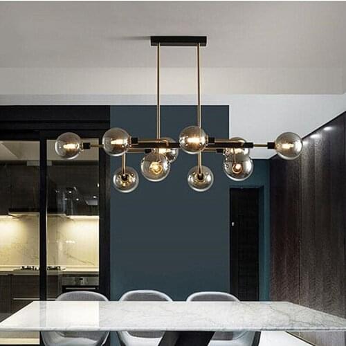 Nordic designer chandelier LED glass bubble chandelier Modern Dinning room Kitchen Light Fixtures Home farmhouse lighting