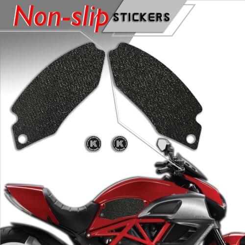 Motorcycle protection pad tank grip fuel tank pad sticker gasoline knee traction side Non-slip decals for DUCATI 11-18 DIAVEL