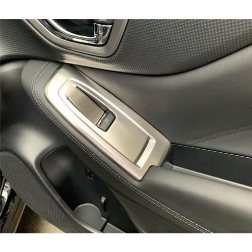 For Subaru Forester SK 2018 2019 2020 Car Door Armrest Panel Handle Holder Window Lift Switch Button Cover Trim abs matte
