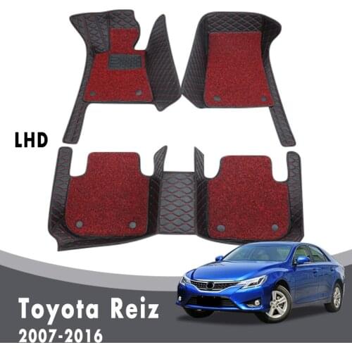 For Toyota Reiz 2016 2015 2014 2013 2012 2011 2010 2009 2008 2007 Double Layer Wire Loop Car Floor Mats Carpets Interior Custom