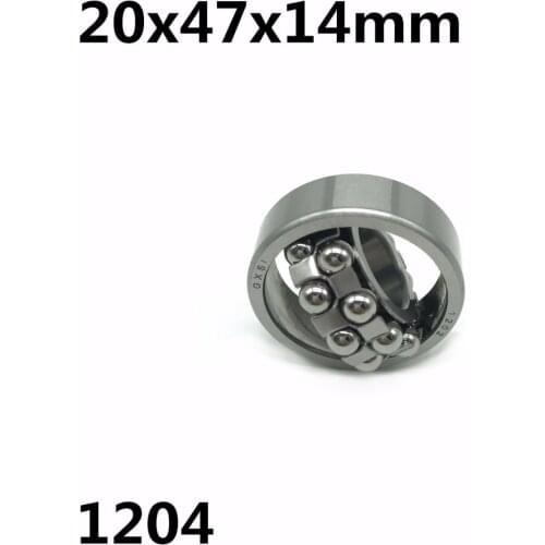 1pcs 1204 20x47x14 mm Double Row Self-aligning ball bearing High quality