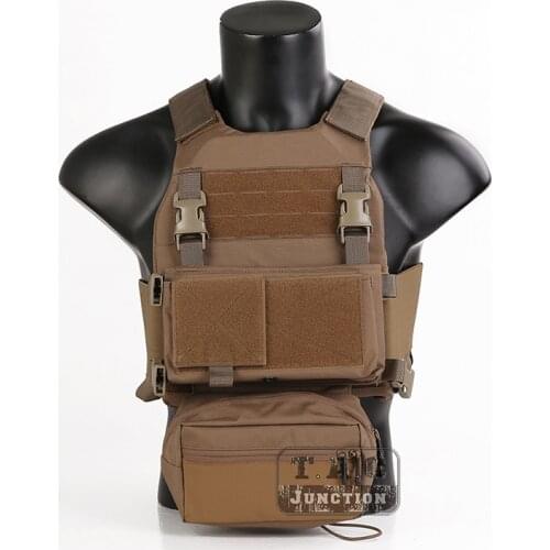 Emerson SS Style Tactical Plate Carrier Multi-Purpose FCS Slicker Elastic Cummerbund Sack Pouch Micro Fight Chassis Vest CB